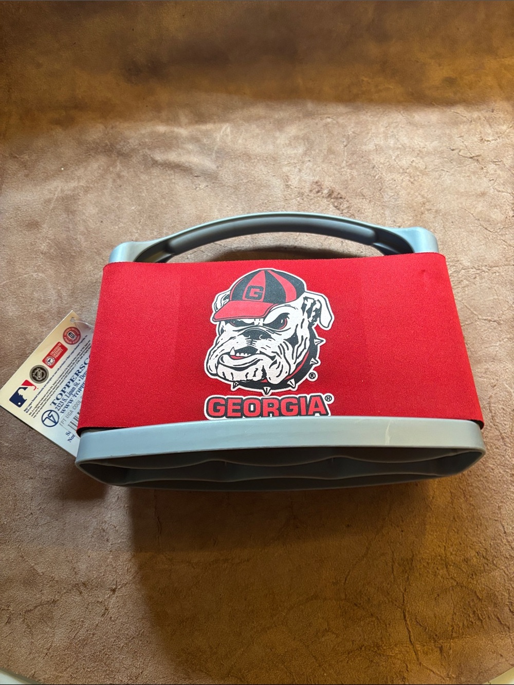 Red Neoprene Toiletry Bag with Handle